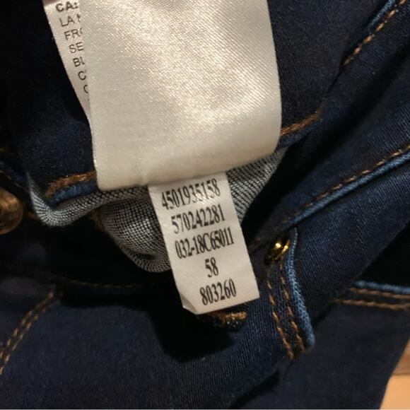 Chico's Denim Skinny Leg Jeggings Dark Wash Size 0 [U.S. Size 4] Classic Grandma - Picture 14 of 14